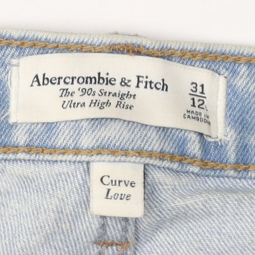 Abercrombie & Fitch Blue Women's 90s Straight Jeans Size 12