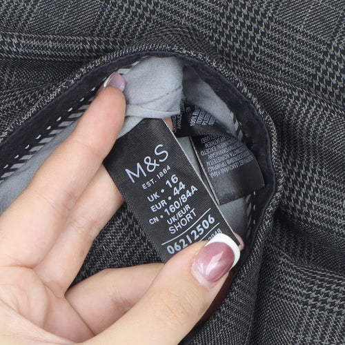 Marks and Spencer Grey Check Women's Trousers