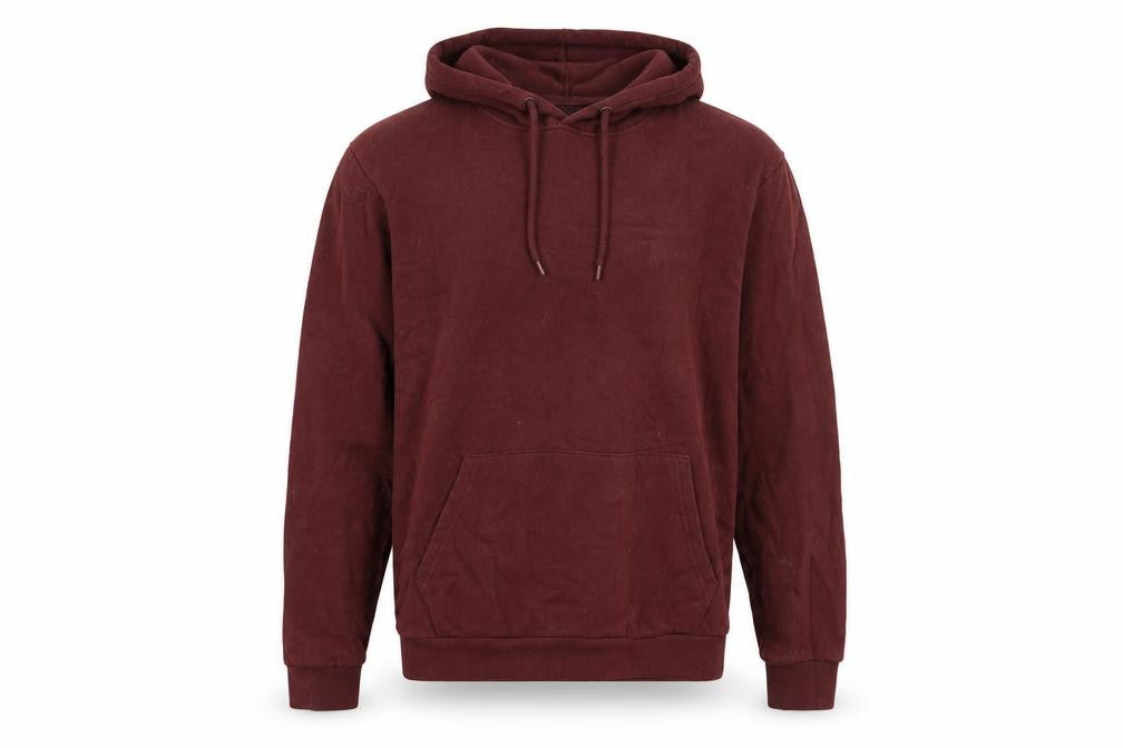 Front view of Topman Men's Brown Pullover Hoodie M