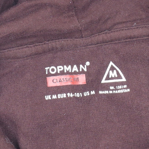 Topman Men's Brown Pullover Hoodie M