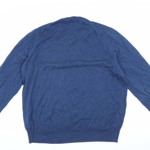 Marks and Spencer Men's Blue Wool 2XL Pullover