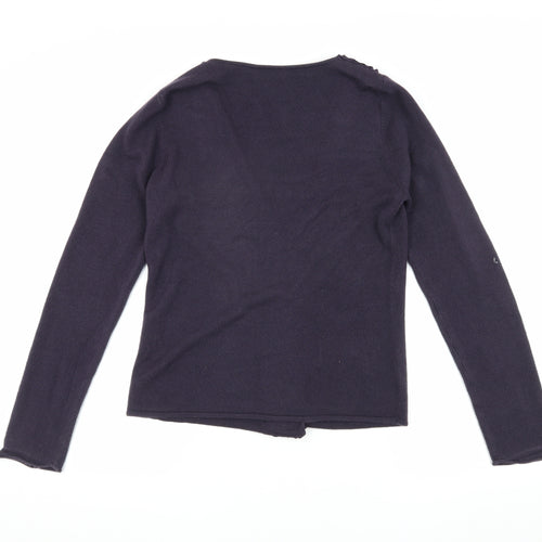 Marks and Spencer Women's Purple Sequin Cardigan - Size 12