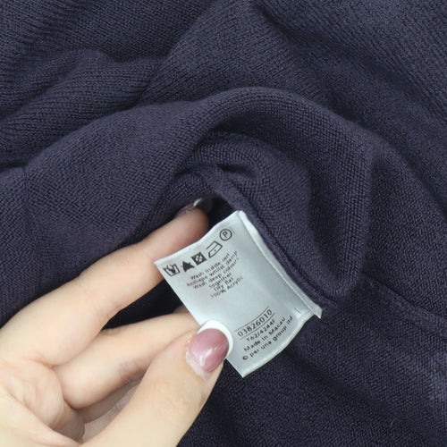 Marks and Spencer Women's Purple Sequin Cardigan - Size 12