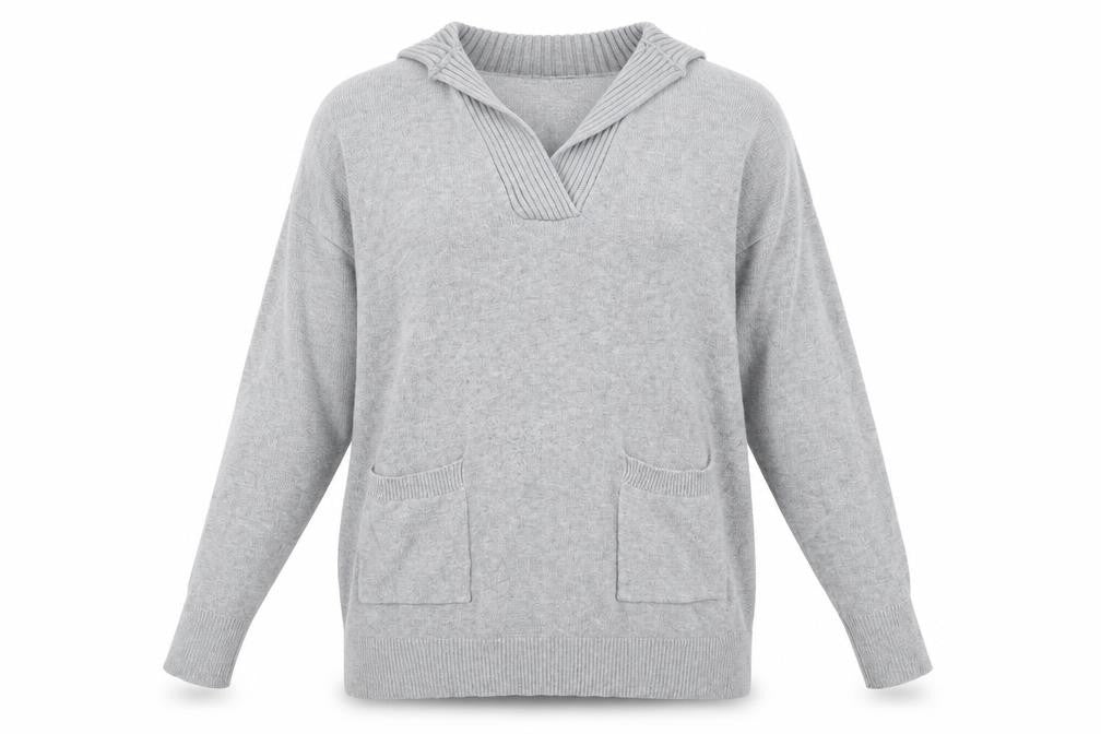 Threadbare Women's Grey Acrylic Knit Pullover Jumper, Size 6