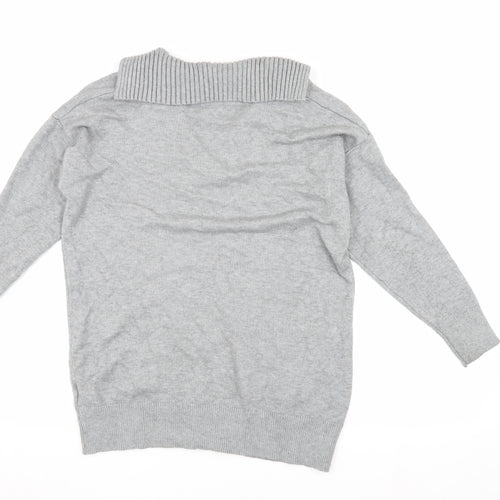 Threadbare Women's Grey Acrylic Knit Pullover Jumper, Size 6