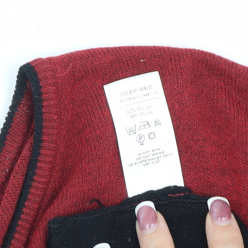 Berkertex Women's Red Striped T-Shirt Size 22
