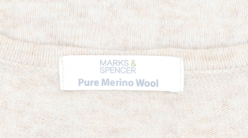 Marks and Spencer Womens Beige Merino Wool Jumper