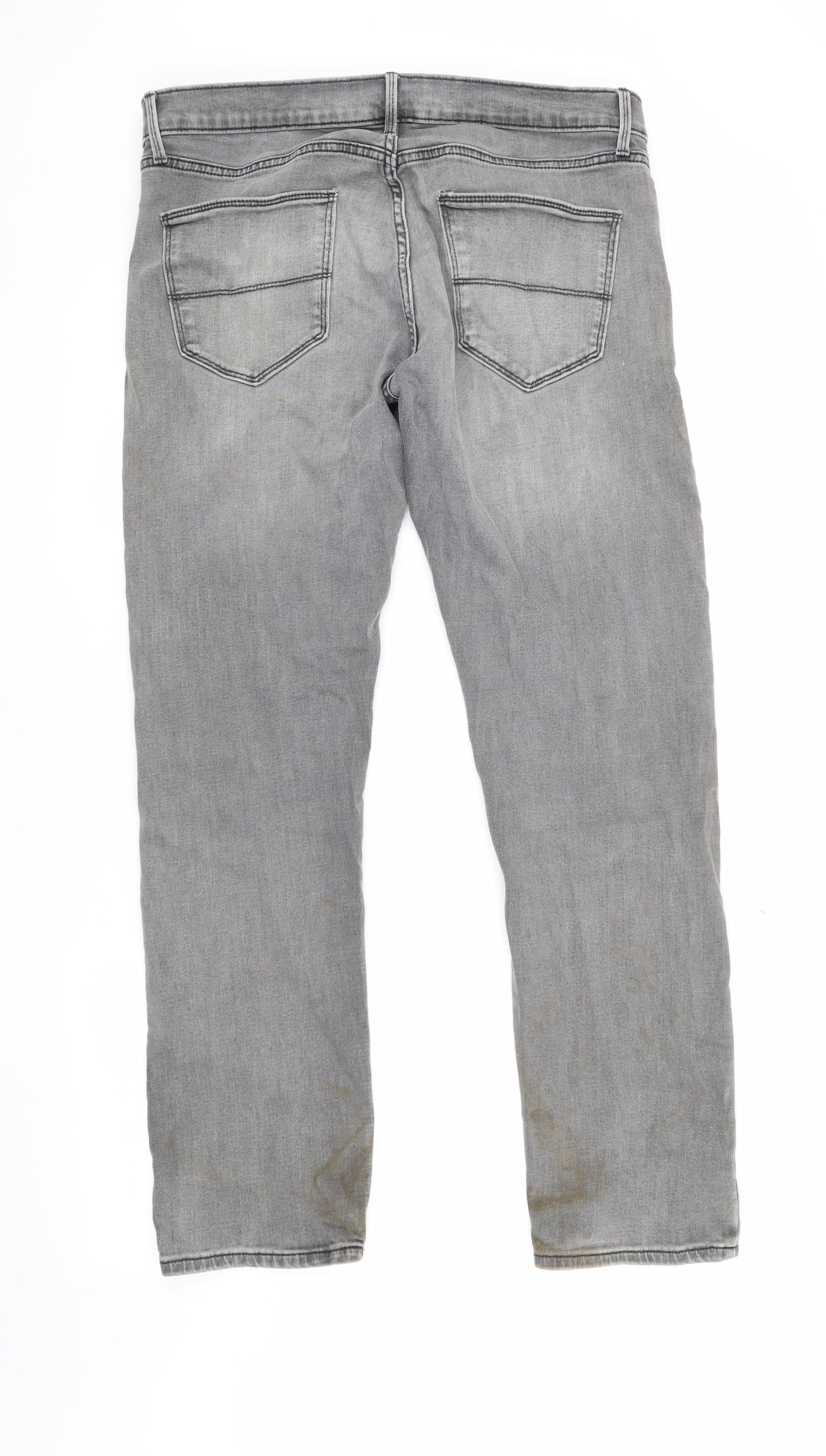 Marks and Spencer Grey Regular Fit Men's Jeans 34W 31L