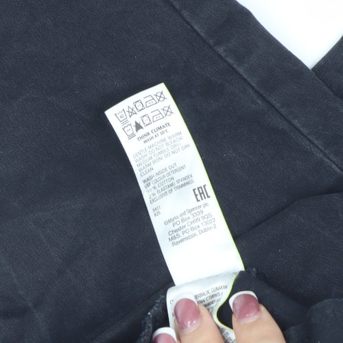 Marks and Spencer Men's Black Slim Fit Chinos 32 Waist