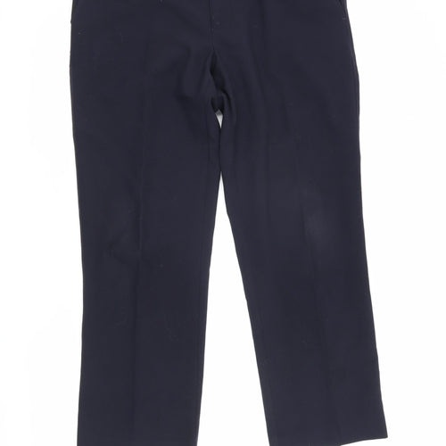 Marks and Spencer Men's Blue Dress Pants, Size L, Regular Fit