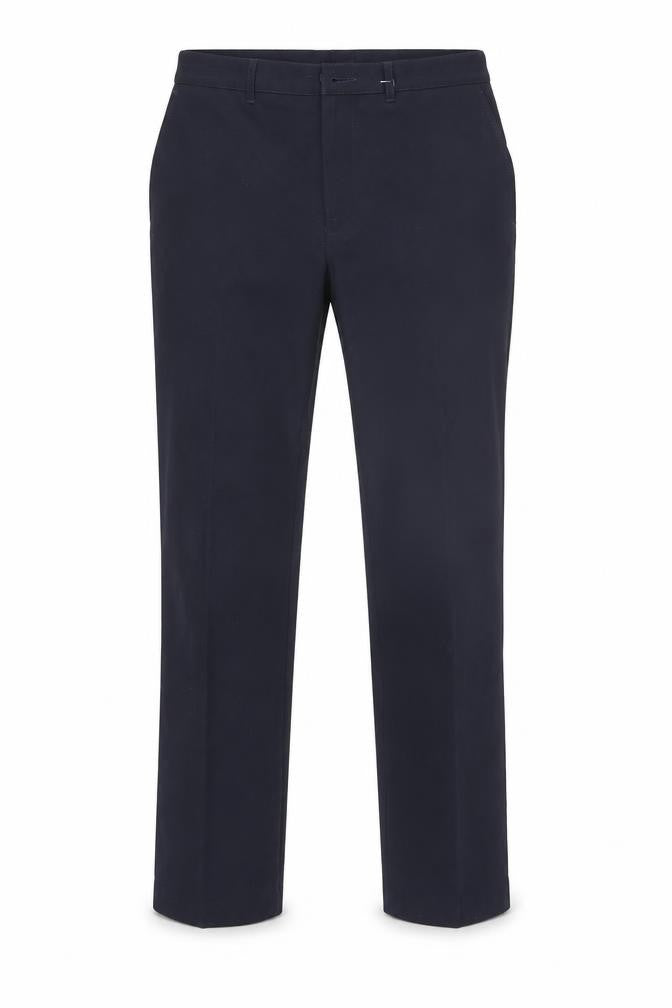 Front view of Marks & Spencer Men's Blue Dress Pants, size L, Regular Fit