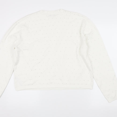Marks and Spencer Women's White Pullover Jumper L