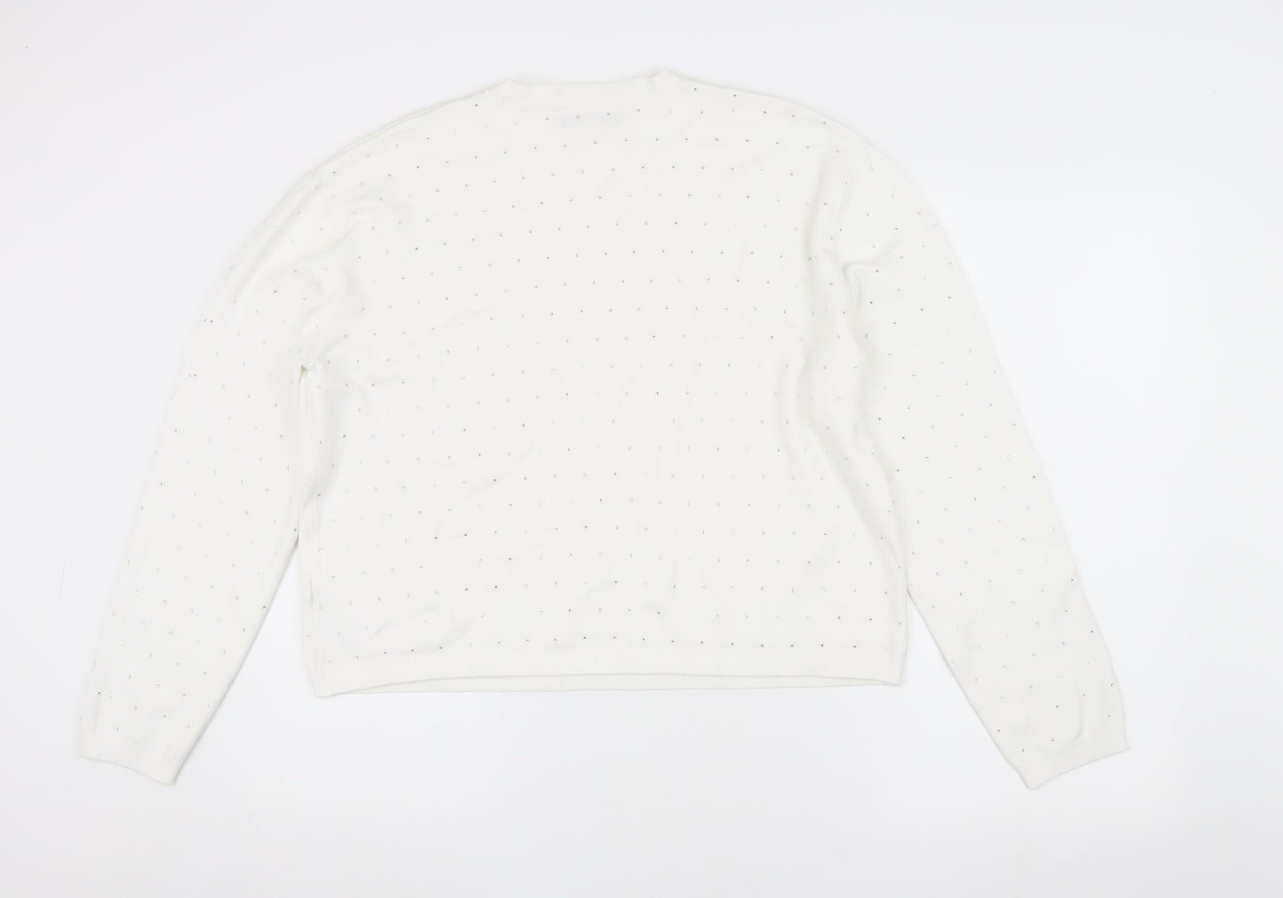 Marks and Spencer Women's White Pullover Jumper L
