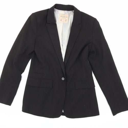 Pull & Bear Women's Black Blazer Size 10 - Business Casual