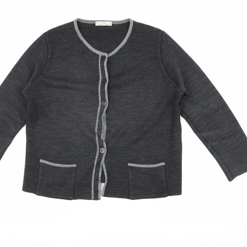 Marks & Spencer Women's Grey Wool Cardigan Size 28