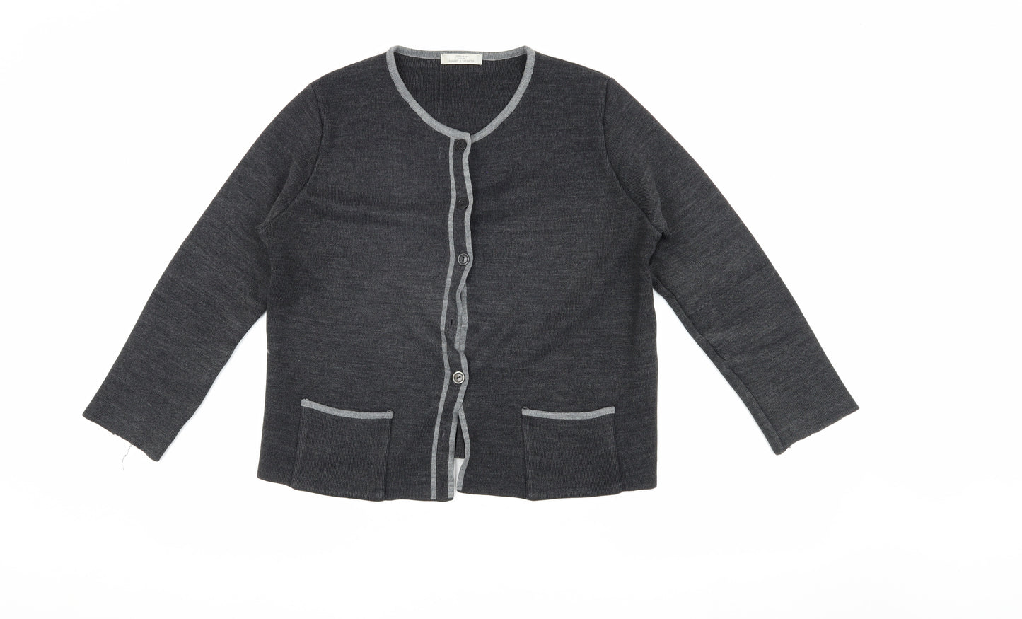 Marks & Spencer Women's Grey Wool Cardigan Size 28