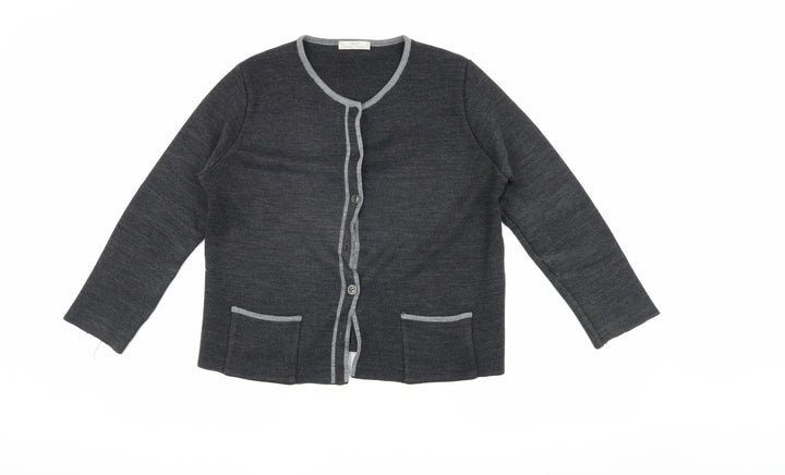 Marks & Spencer Women's Grey Wool Cardigan Size 28