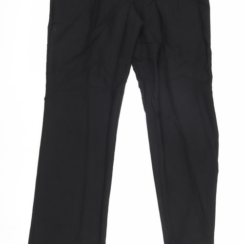 Marks and Spencer Women Black Pleated Trousers Size 12