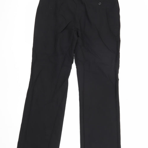 Marks and Spencer Women Black Pleated Trousers Size 12