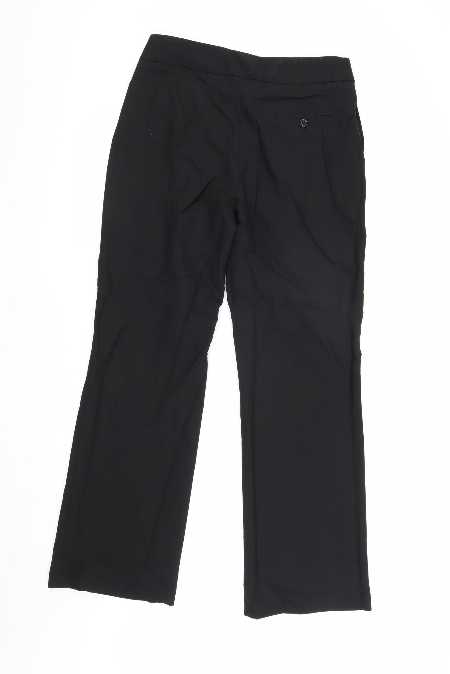 Marks and Spencer Women Black Pleated Trousers Size 12