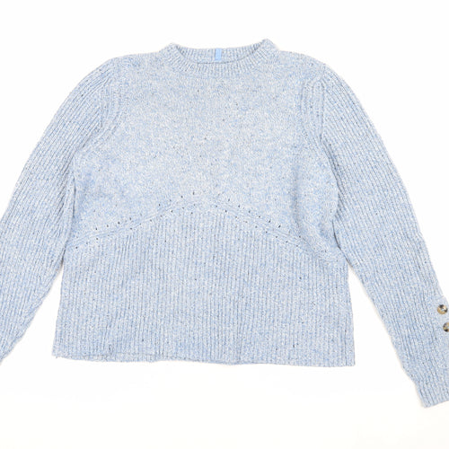 Marks and Spencer Women's Blue Knit Pullover Jumper L