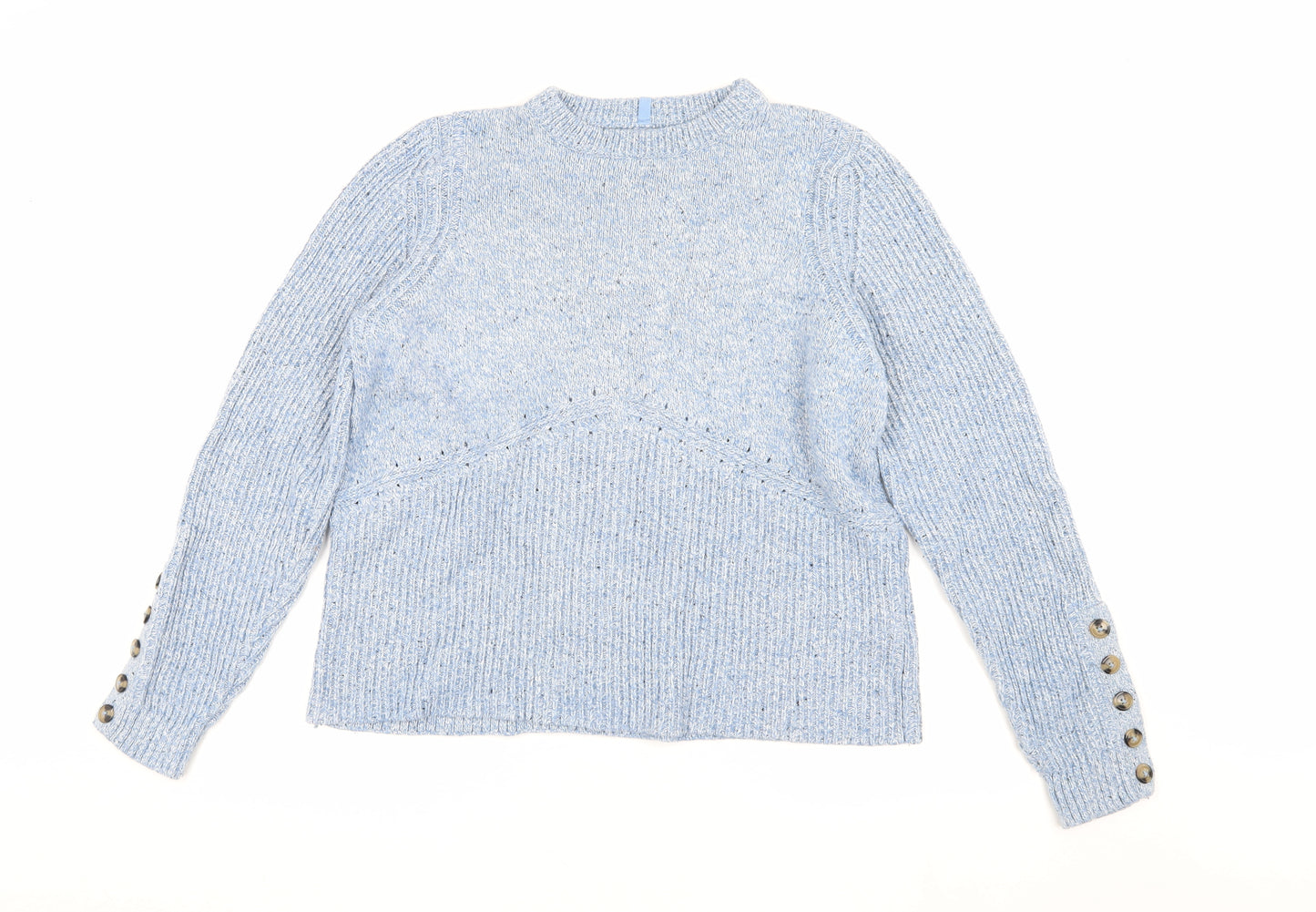 Marks and Spencer Women's Blue Knit Pullover Jumper L