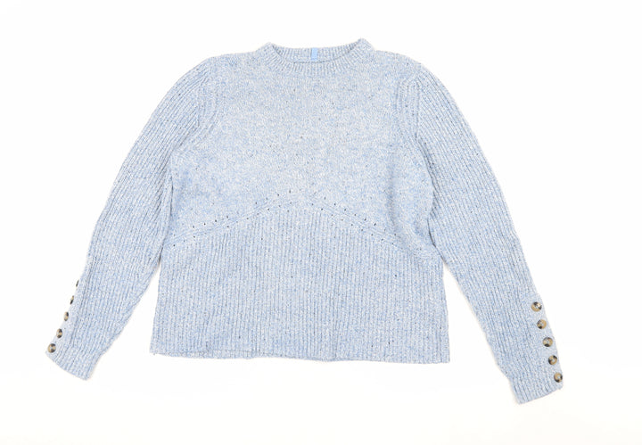 Marks and Spencer Women's Blue Knit Pullover Jumper L