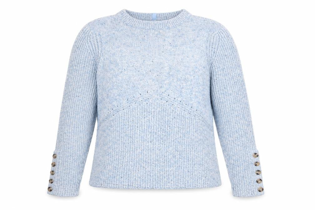 Front view of Marks & Spencer Women's Blue Knit jumper L