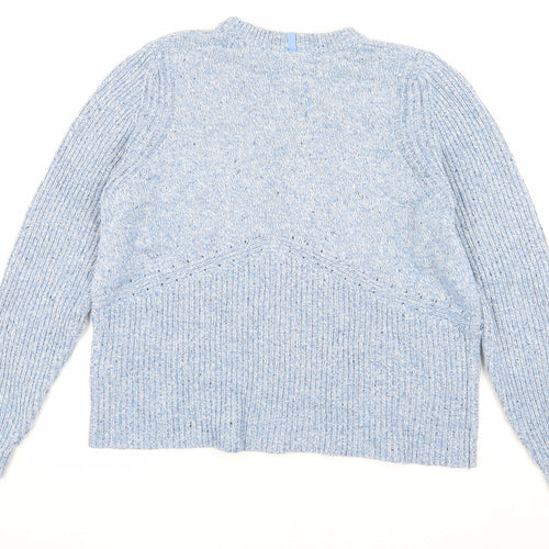 Marks and Spencer Women's Blue Knit Pullover Jumper L