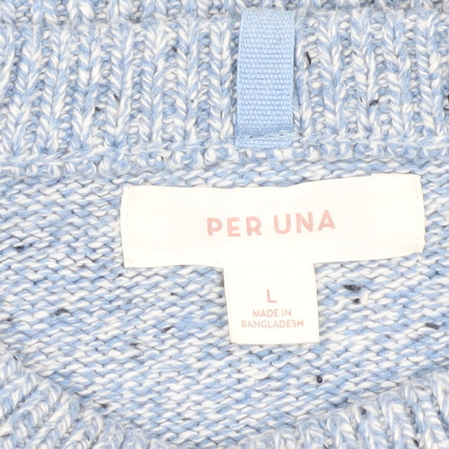 Marks and Spencer Women's Blue Knit Pullover Jumper L