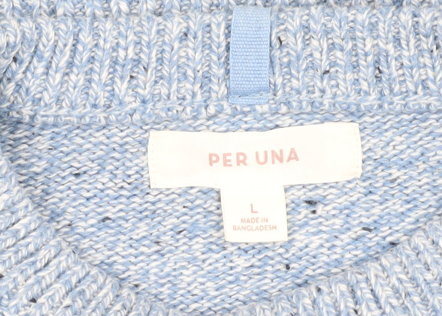 Marks and Spencer Women's Blue Knit Pullover Jumper L
