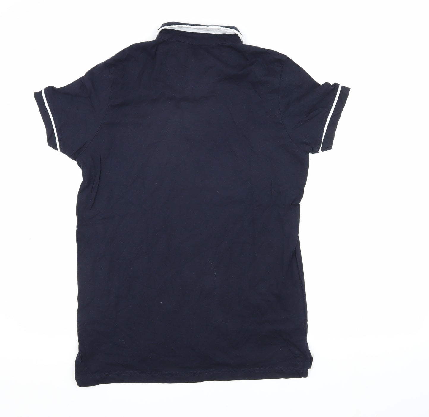 Brave Soul Men's Blue Polo, Medium, Short Sleeve