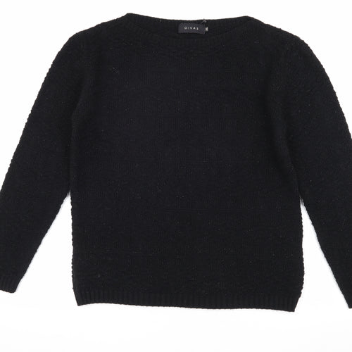 DIVAS Women's Black Pullover Jumper XL