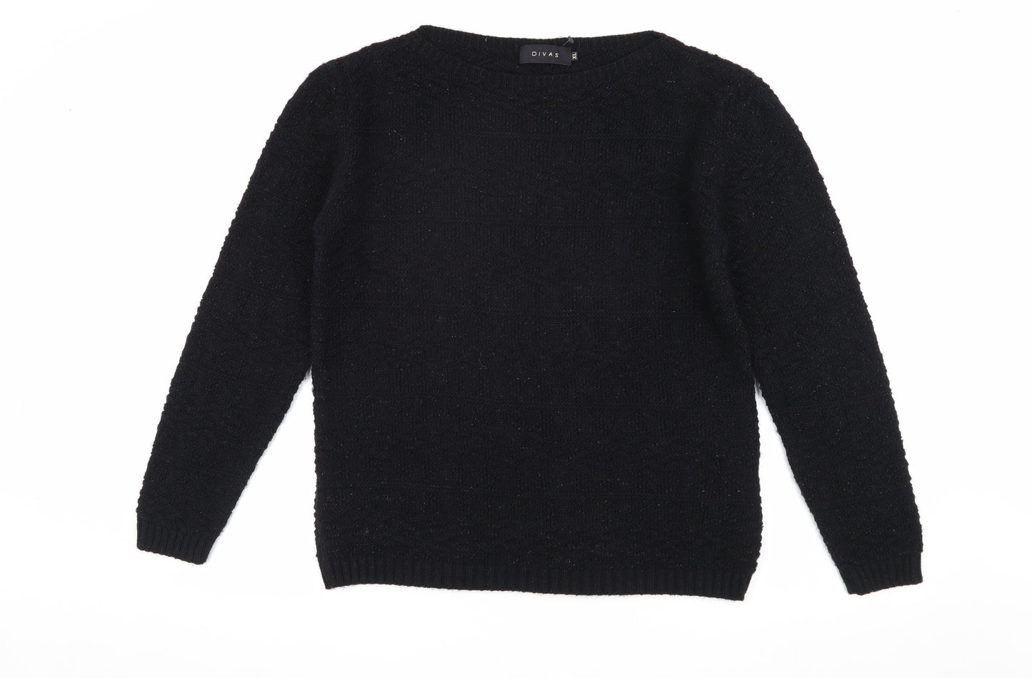 DIVAS Women's Black Pullover Jumper XL