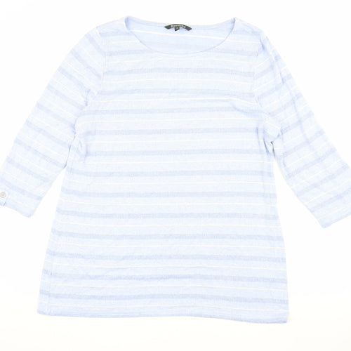 Bonmarché Women's Blue Striped Pullover Jumper, Size 18