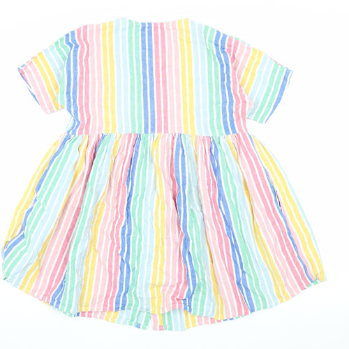 Next Girls Multicoloured Striped Shirt Dress 10 Years