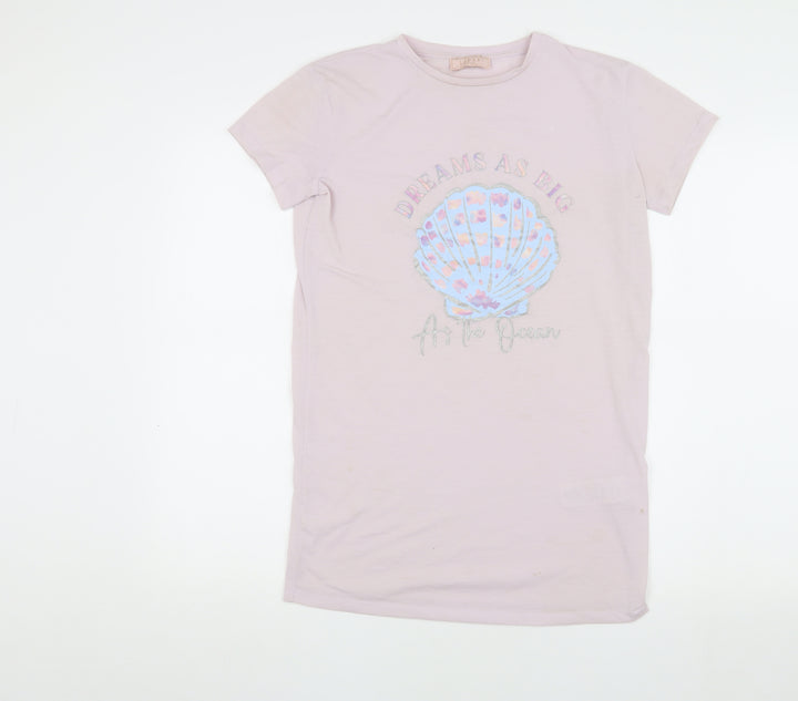 Lipsy Girls Pink Graphic T-Shirt 11-12 Years Casual Wear