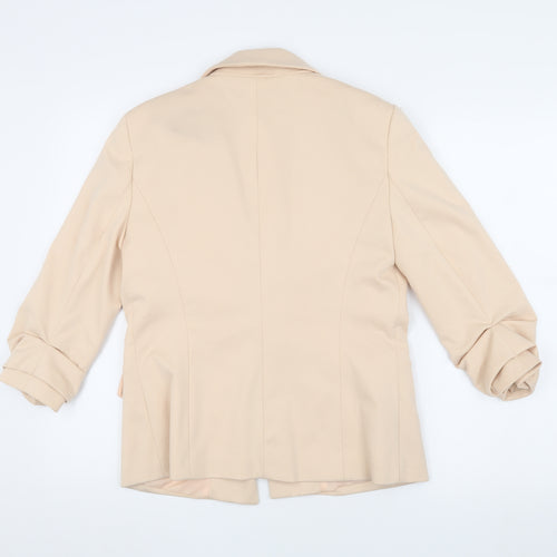 Miss Selfridge Women’s Beige Blazer Regular Fit M
