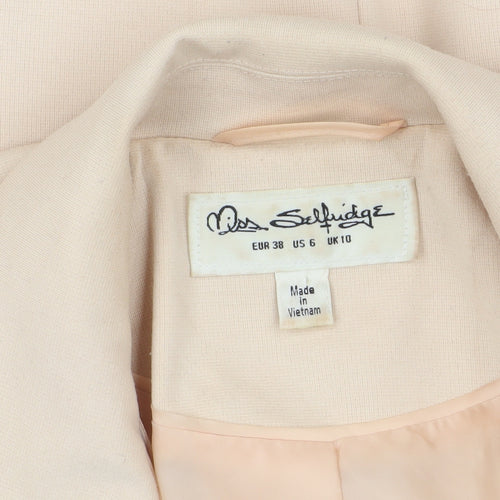 Miss Selfridge Women’s Beige Blazer Regular Fit M