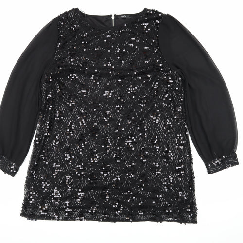 M&Co Women's Black Sequin Top, Size 20, Party