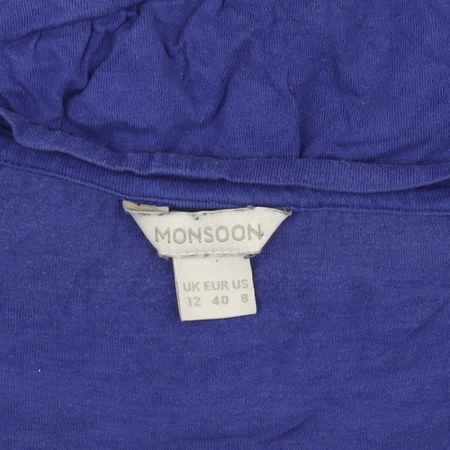 Monsoon Women's Blue Long Sleeve Top Size 12