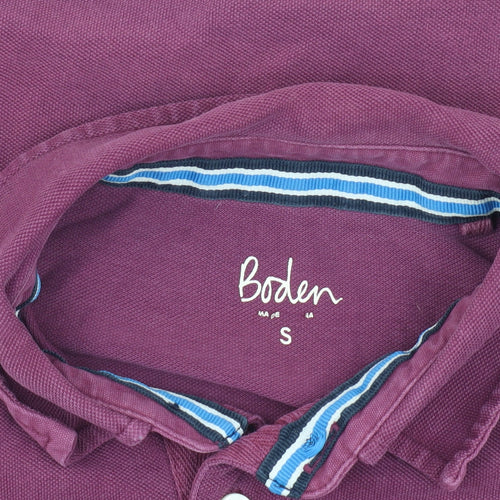 Boden Men's Purple Polo, Size S, Short Sleeve, Cotton