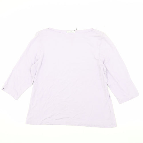 Marks and Spencer Women's Purple 3/4 Sleeve T-Shirt