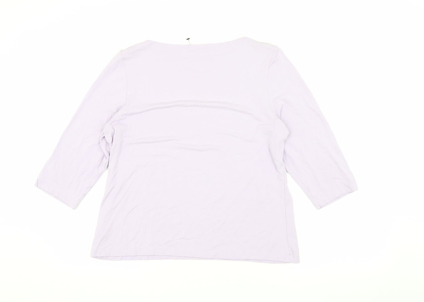 Marks and Spencer Women's Purple 3/4 Sleeve T-Shirt