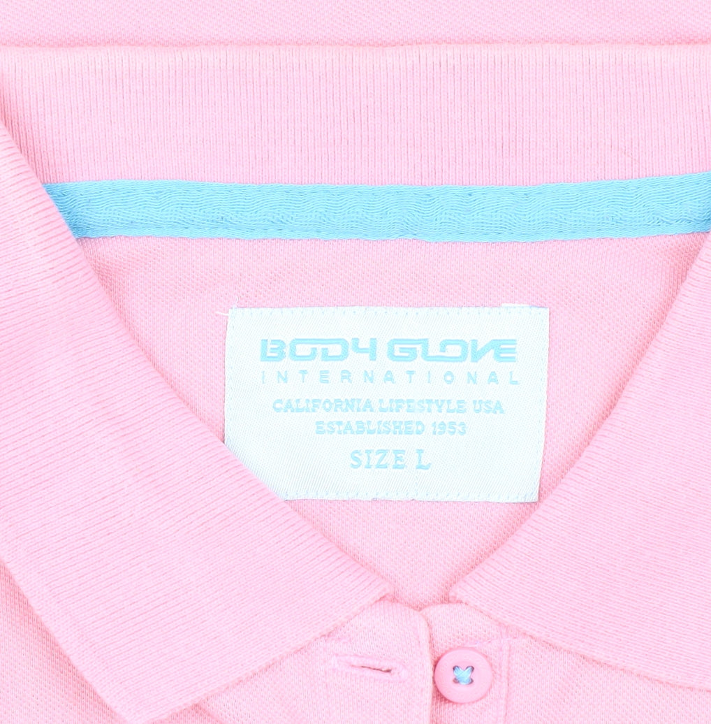 Body Glove Boys Pink Polo Shirt L Basic Summer