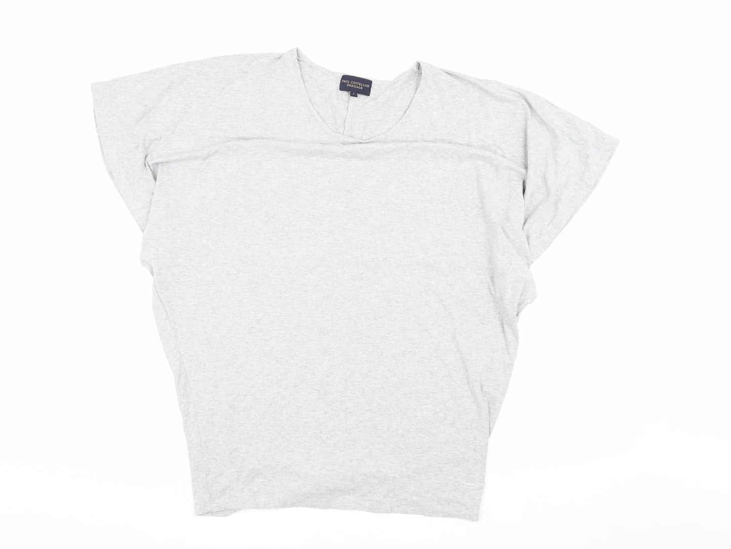 Paul Costelloe Dressage Women's Grey V-Neck Top - Size 12