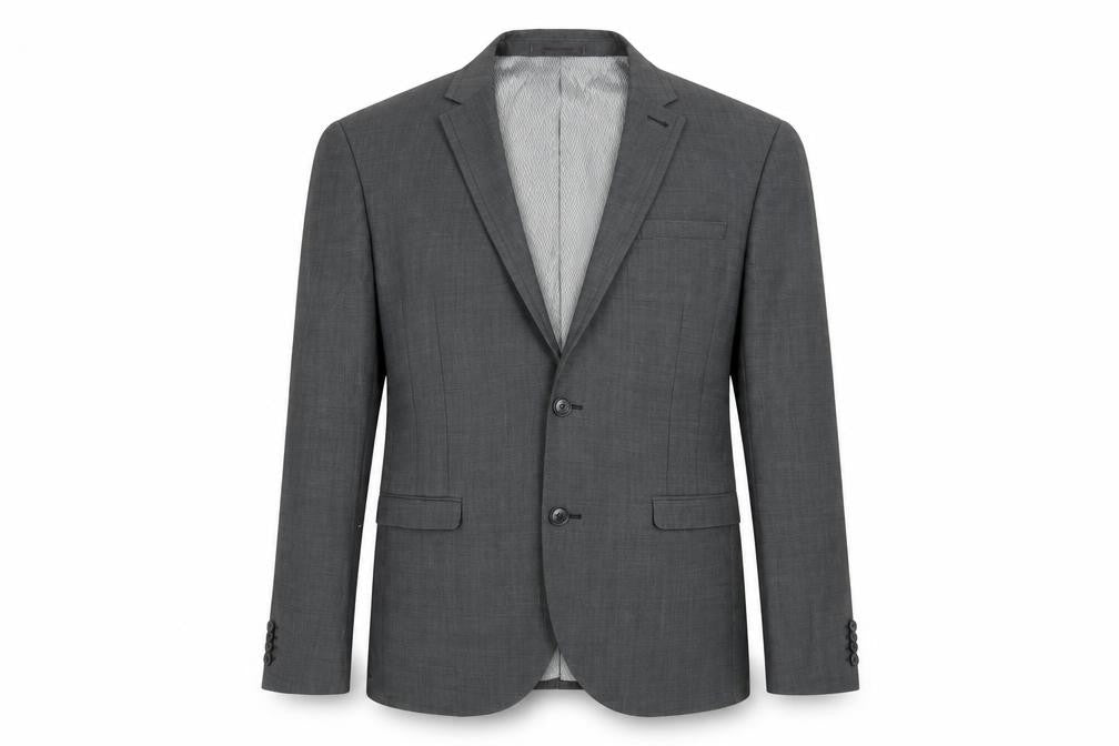 Front view of Next Men's Grey Two-Button Blazer 40R