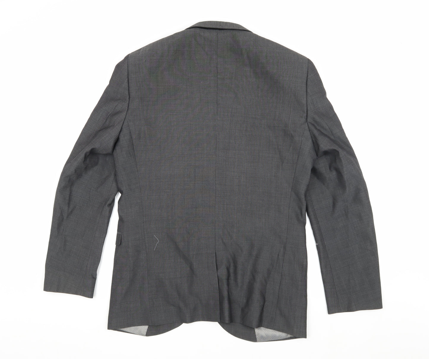 Next Men's Grey Two-Button Blazer 40R