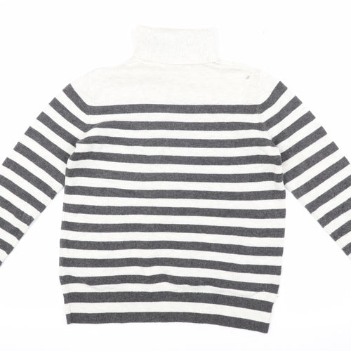 Marks and Spencer Women's Striped Roll Neck Jumper XS