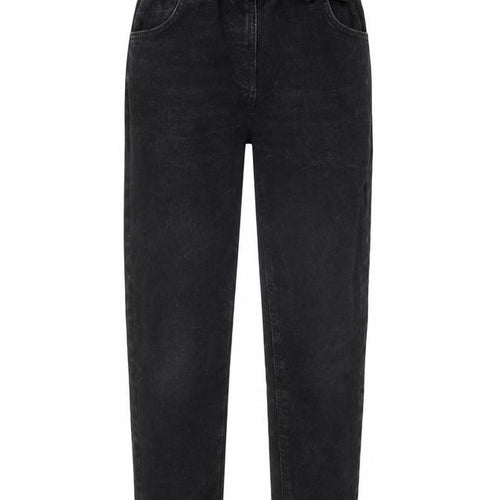 Kylie Girls Black Paperbag Jeans - 11 Years, Regular Fit
